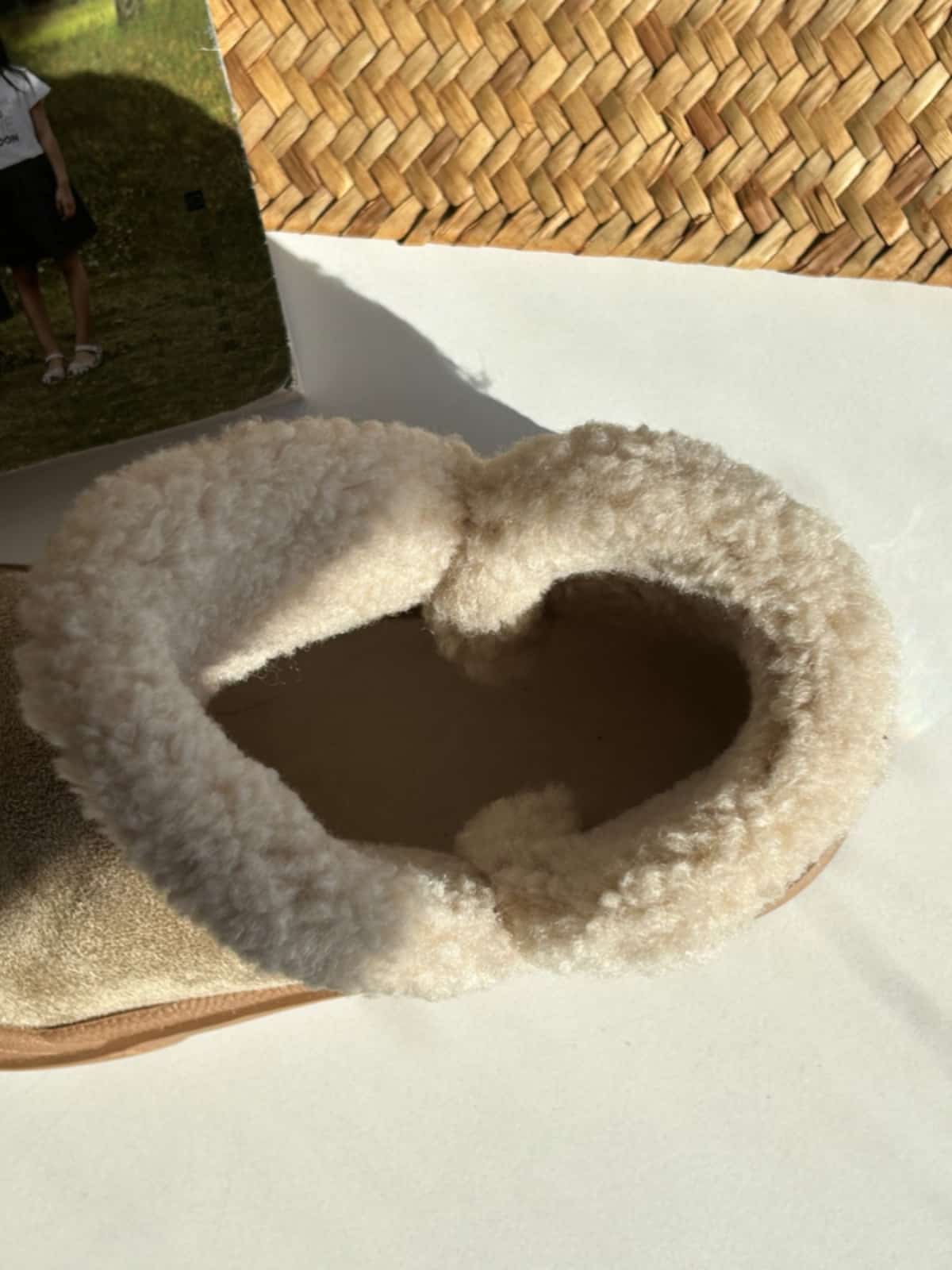 Imitation lamb wool round head flat-bottomed short boots, cute winter warm snow boots