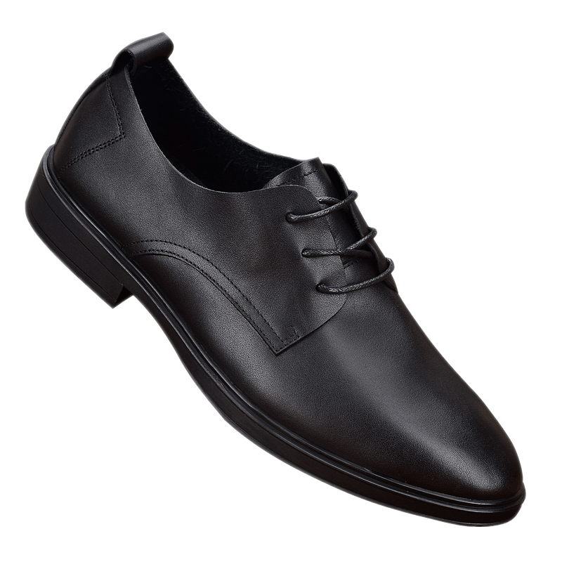Business casual shoes men's leather soft leather soft sole breathable lace-up light men's single-layer cowhide formal men's shoes