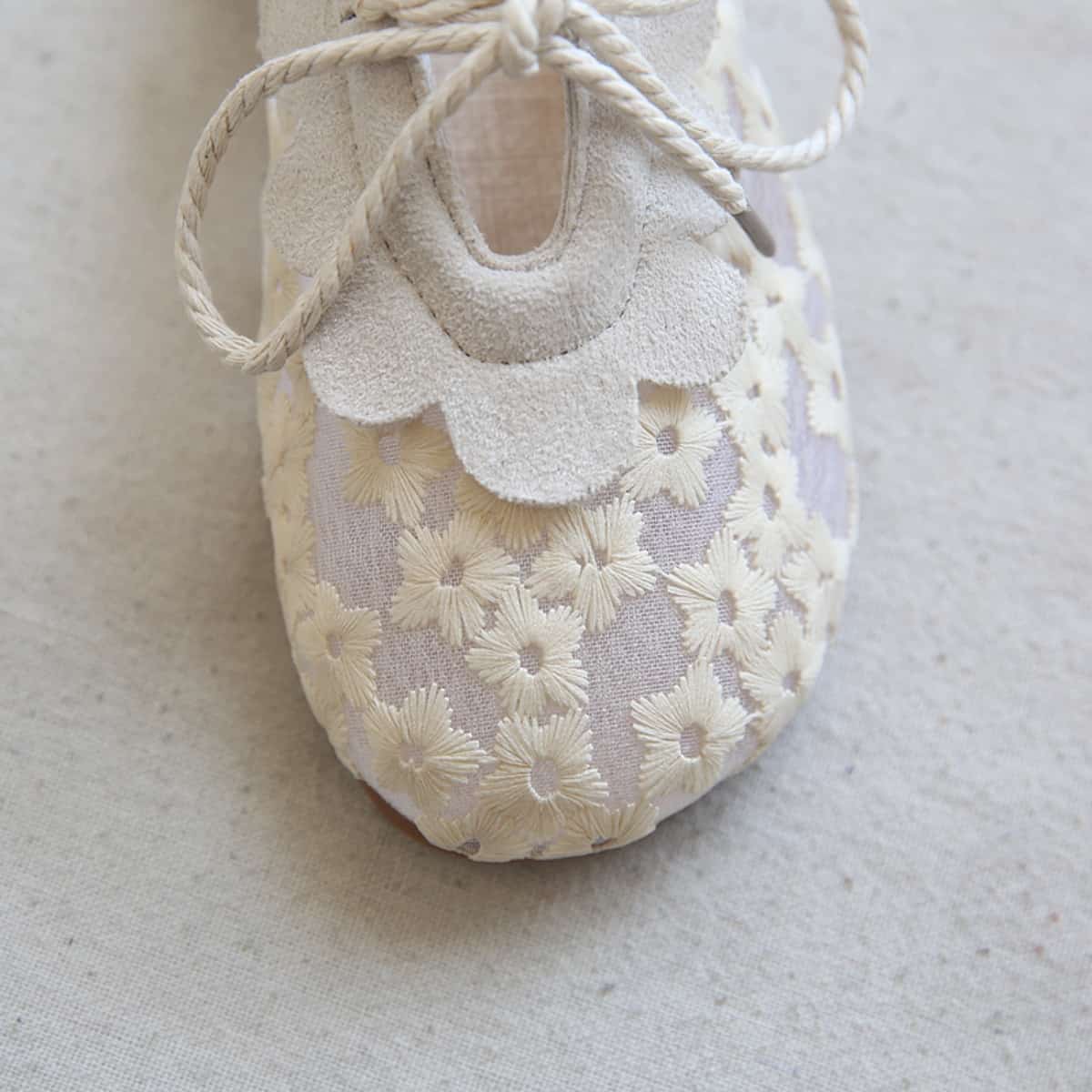 Mesh daisy bag head flat shoes small fresh cotton and linen comfortable cool slippers women