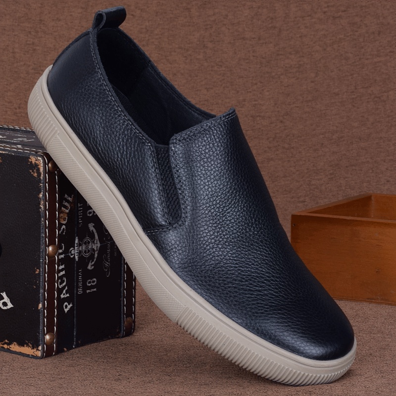 Men's shoes European and American leather shoes men's genuine leather board shoes first layer cowhide soft sole breathable outdoor casual shoes