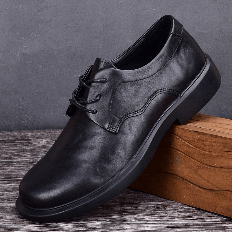 Leather first layer cowhide soft leather soft sole business casual shoes breathable versatile men's leather shoes work shoes
