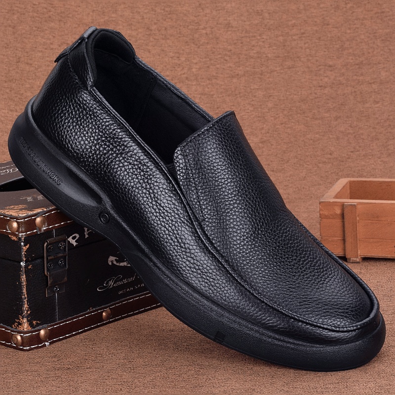 Summer breathable men's hole shoes genuine leather hollow leather shoes business soft sole lightweight large size shoes 4546