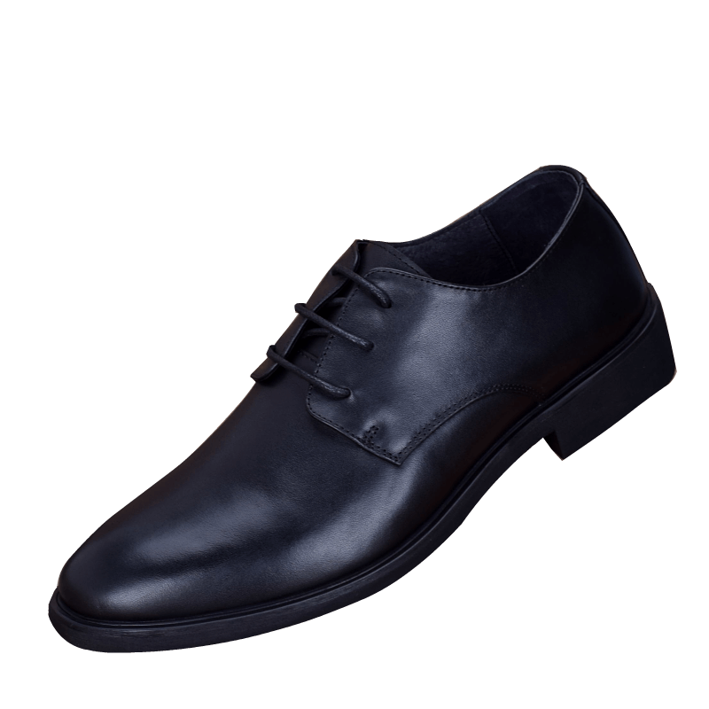 Men's shoes leather lace-up business dress first layer cowhide shoes breathable soft sole work leather shoes men