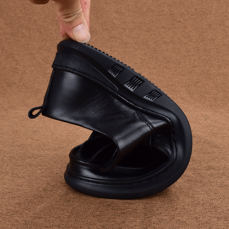 Spring and Autumn new first-layer cowhide men's shoes business dress men's leather shoes British soft leather soft sole leather single shoes