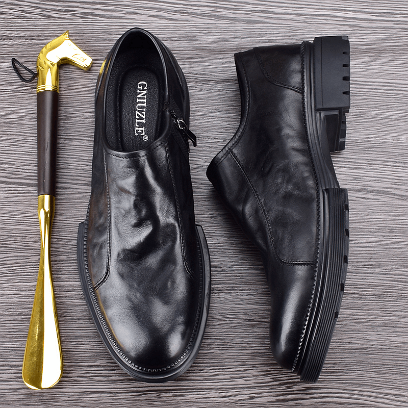 Genuine leather breathable single-layer cowhide business leather shoes men's trend low-top youth casual small leather shoes