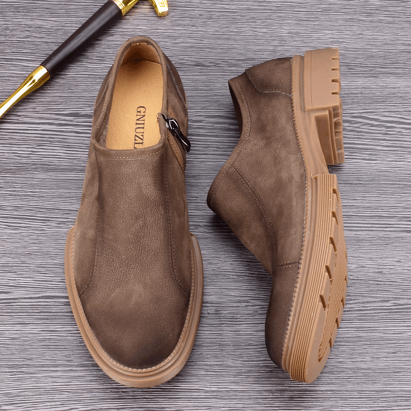 New breathable cowhide men's shoes genuine leather single-layer leather shoes men's one-pedal lazy shoes fashion casual shoes