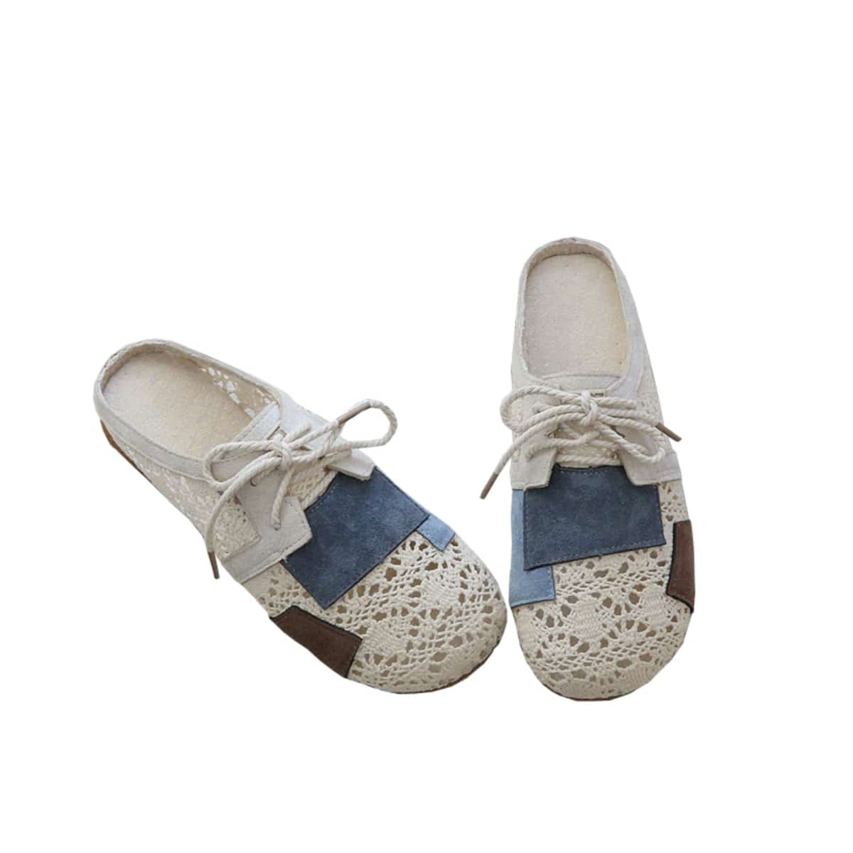 Hollow bag head flat shoes summer new color matching versatile comfortable cool slippers