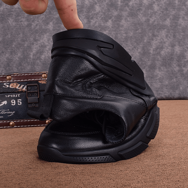 Men's sports shoes genuine leather Korean version trendy outdoor shoes first layer cowhide casual leather shoes men's shoes