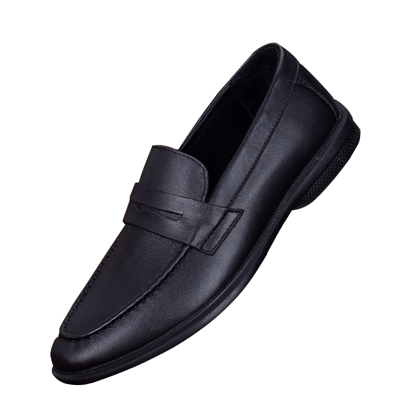 Autumn leather shoes men's business casual shoes leather breathable first layer cowhide men's shoes soft leather soft sole light lazy shoes