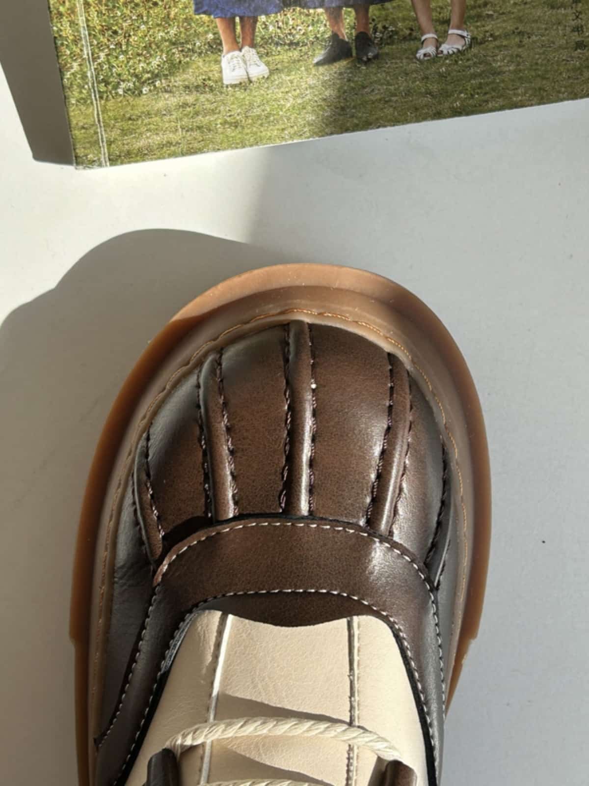 Wool mouth round head lace-up platform short boots winter velvet medium heel Martin boots