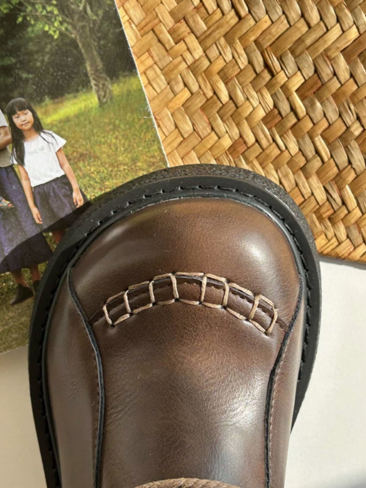 Wool mouth round head lace-up platform big head shoes winter velvet black Martin boots