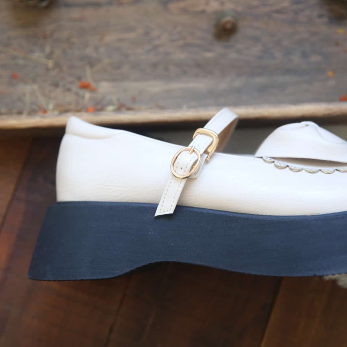 Round head platform big head shoes summer big bow muffin sole with Mary Jane sandals