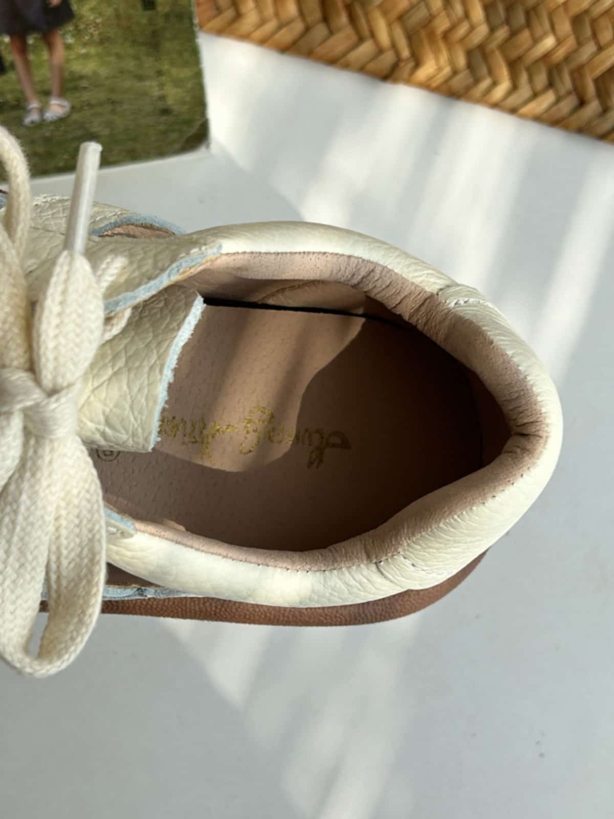 Leather handmade women's shoes summer breathable hollow hole white shoes soft sole cowhide sandals student shoes