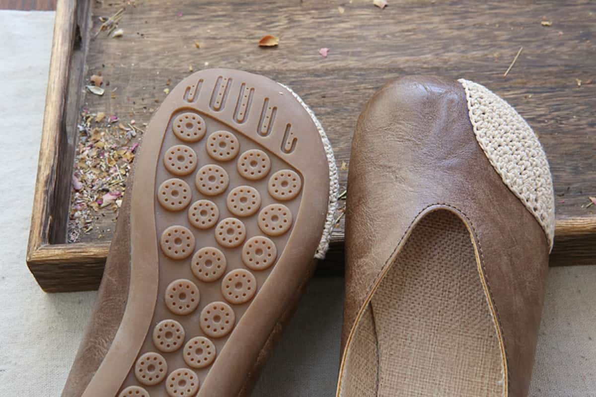 Woven round head flat shoes summer cotton and linen comfortable soft sole one stretch foot shoes