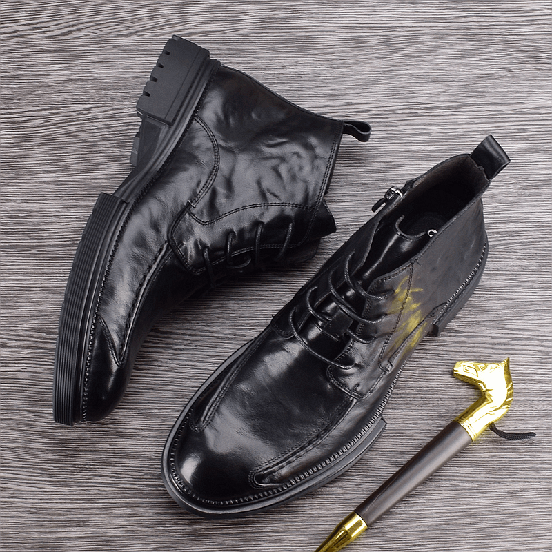 First layer cowhide Martin boots men's leather breathable boots business high-top leather shoes fashion men's boots