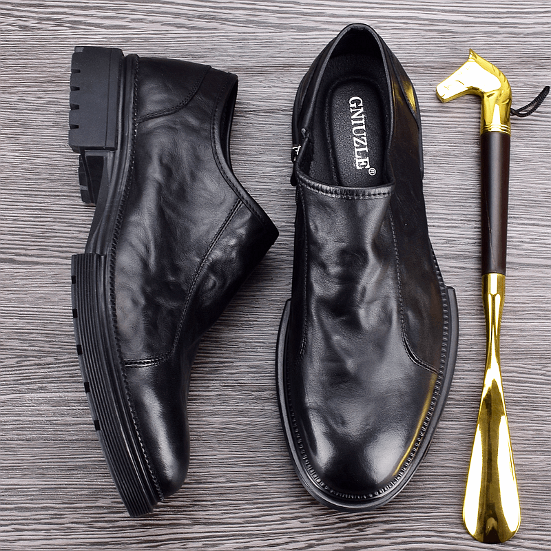 Genuine leather breathable single-layer cowhide business leather shoes men's trend low-top youth casual small leather shoes