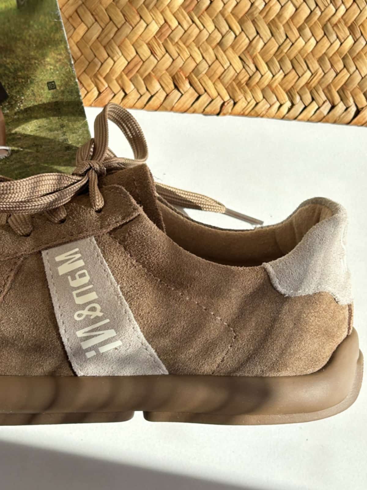 Leather round head strap-up flat-soled German training shoes spring soft-soled comfortable big head shoes