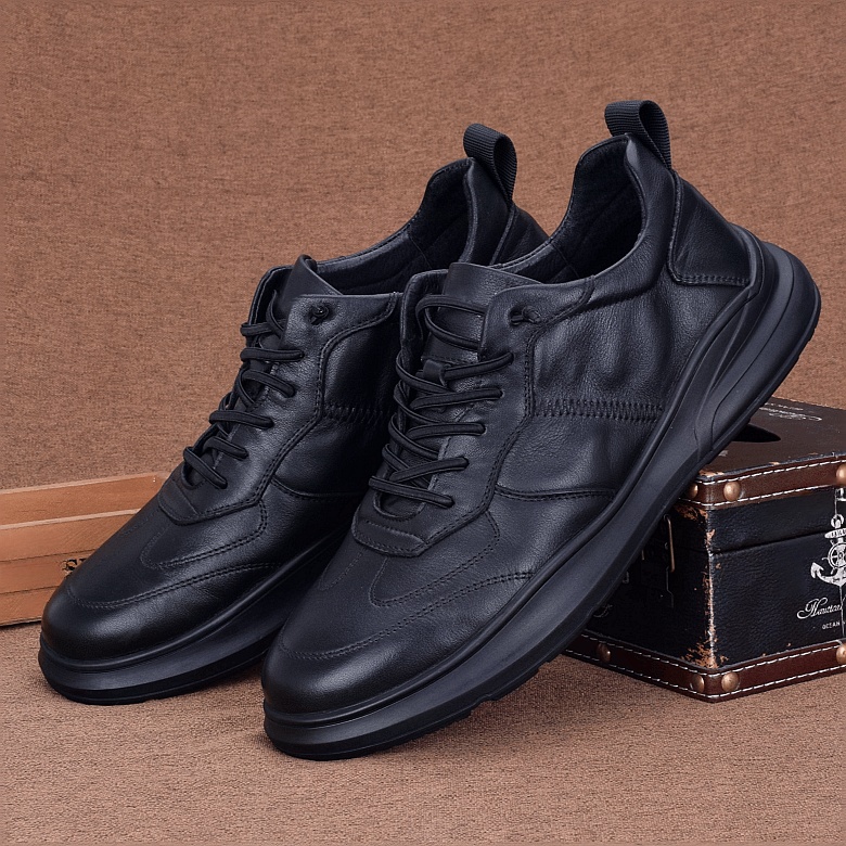 Men's shoes spring and autumn new versatile men's sports shoes casual trend leather shoes men's leather