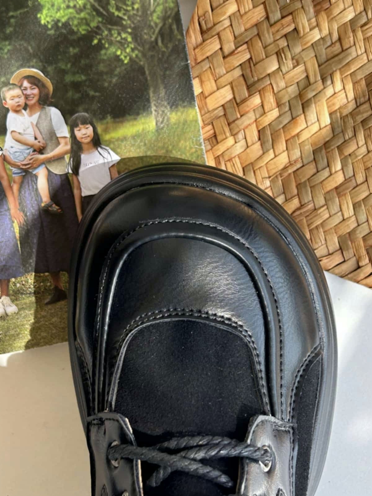 Round head lace-up thick-soled Martin boots autumn and winter handsome thick heel locomotive boots short boots women