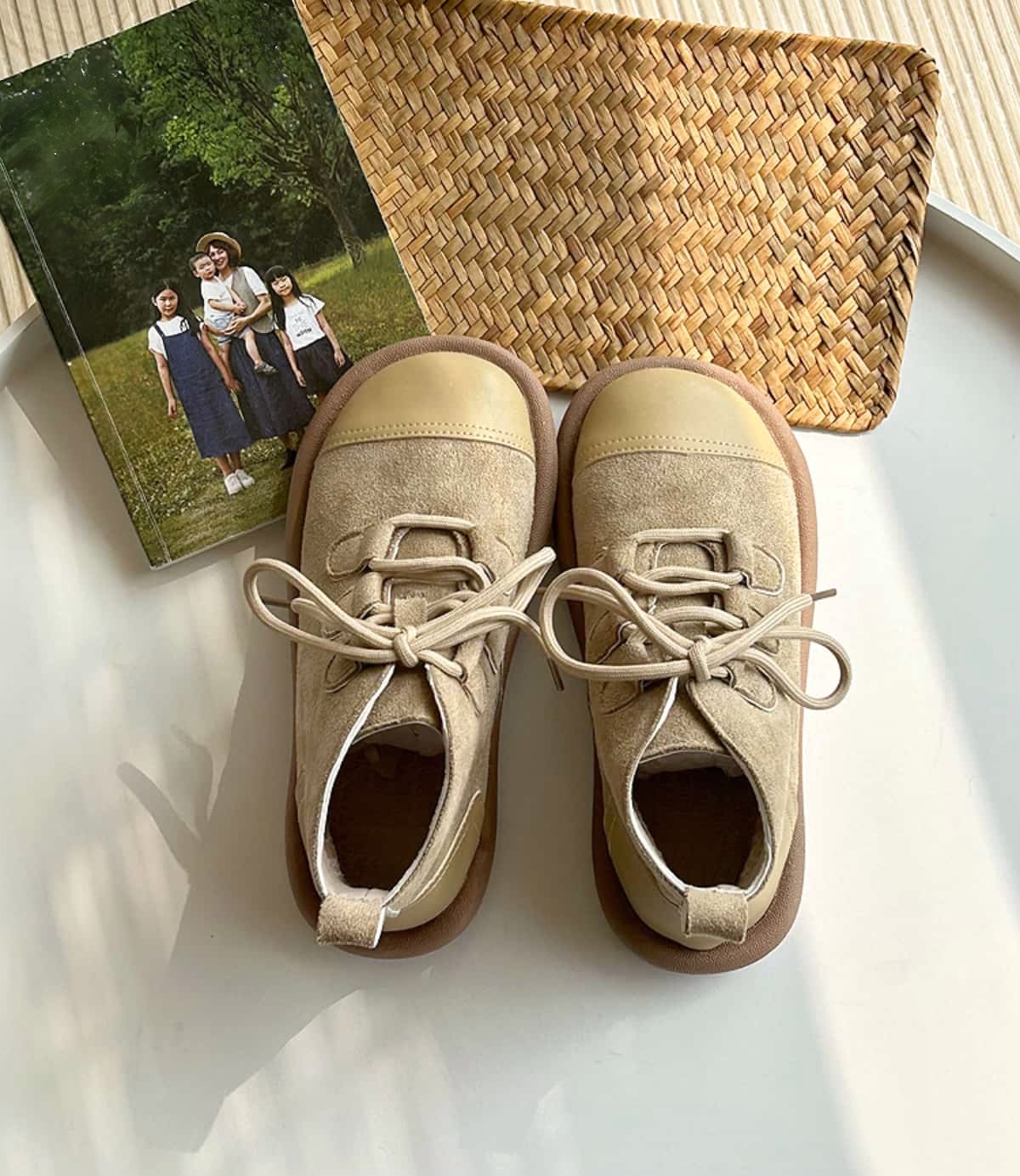 Round head lace-up flat-bottomed short boots autumn and winter new fashion soft-soled Martin boots