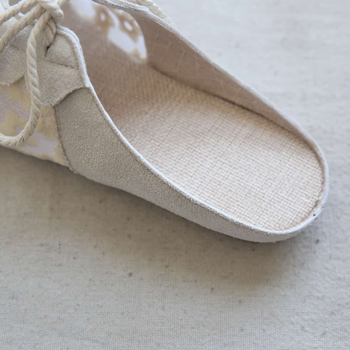 Mesh daisy bag head flat shoes small fresh cotton and linen comfortable cool slippers women