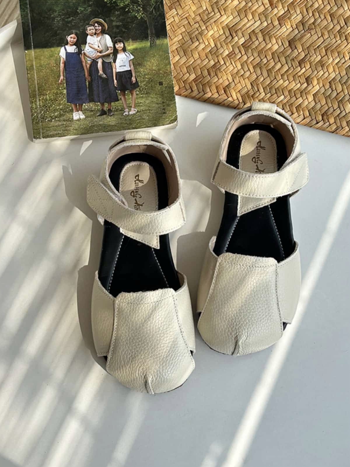 Leather Baotou Sandals Women's Summer Cowhide Versatile Soft Sole Roman Flat Shoes Fashion Shoes