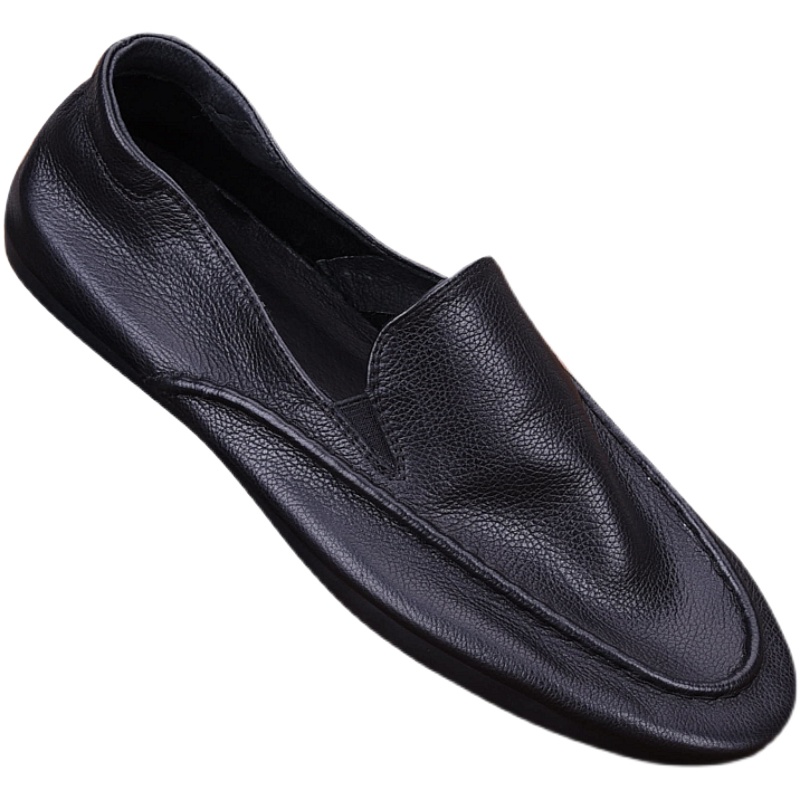 Soft leather Doudou shoes men's leather casual single-layer leather shoes breathable one-pedal men's shoes trendy versatile soft-soled driving sh