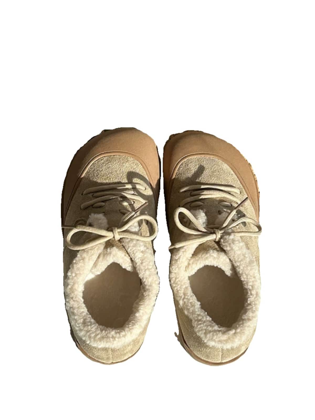 Imitation lamb wool round head flats winter cute lace-up beanie shoes snow boots