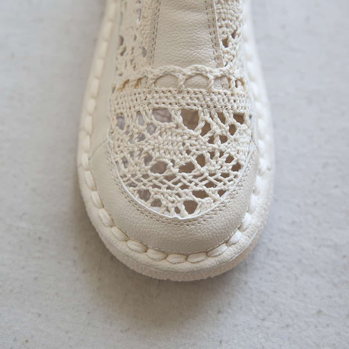 Hollow round head flat bottom cool boots summer handmade comfortable thin short net boots children