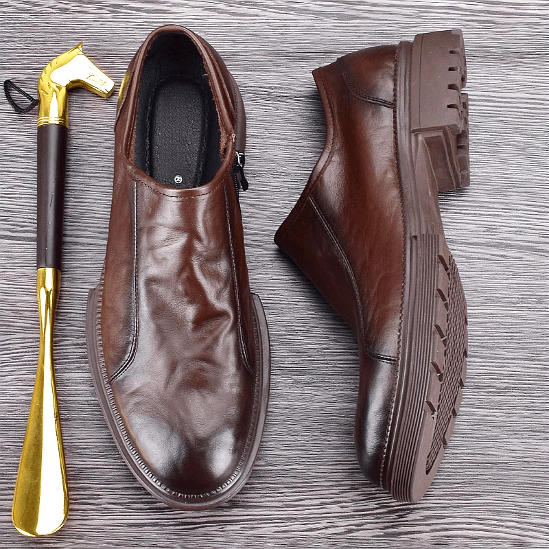 Genuine leather breathable single-layer cowhide business leather shoes men's trend low-top youth casual small leather shoes