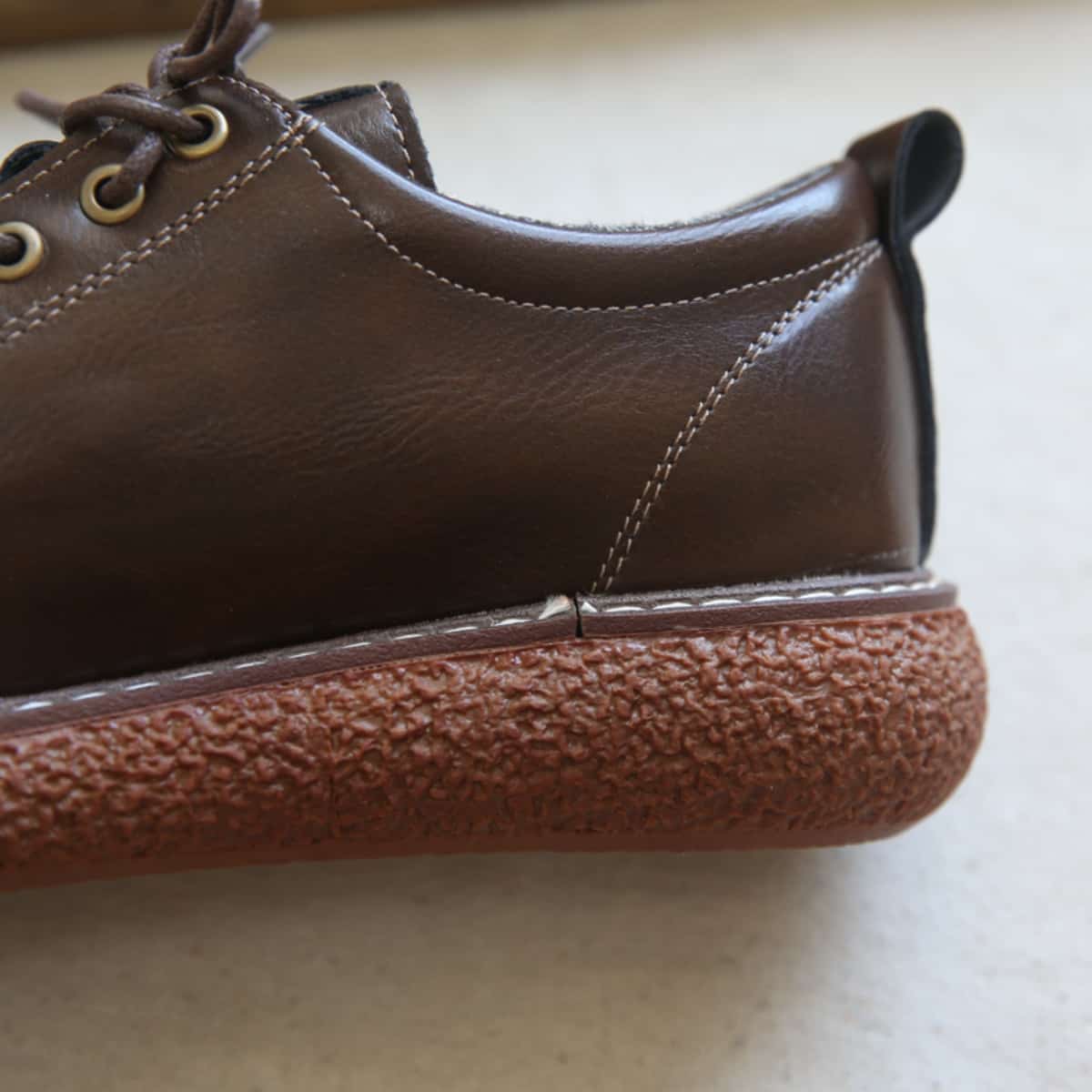 Round head lace-up thick-soled big head shoes, new early autumn versatile leather shoes, single shoes for women