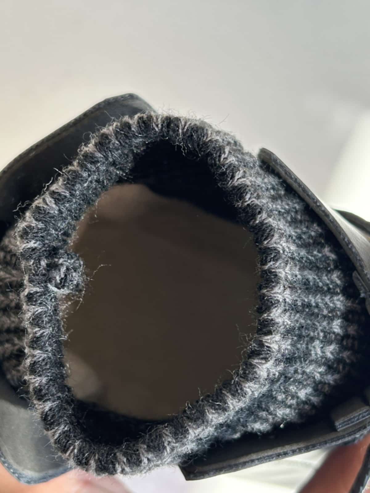 Round head lace-up thick-soled big head shoes autumn and winter wool mouth medium heel small leather shoes short boots