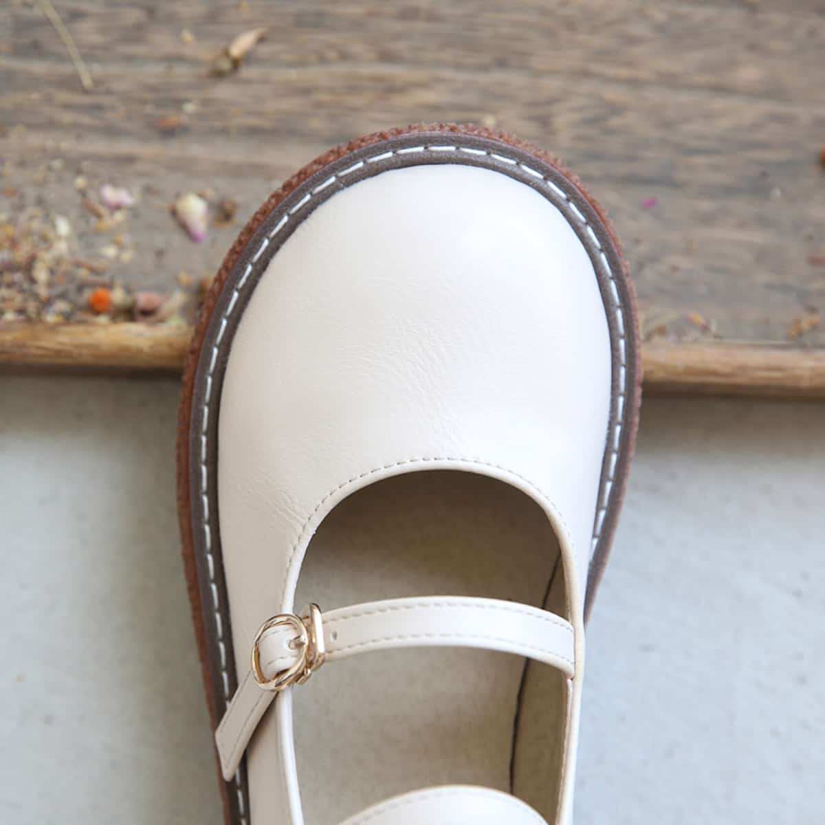 Round head platform big head shoes college style versatile word belt Mary Jane shoes sandals women spring and summer