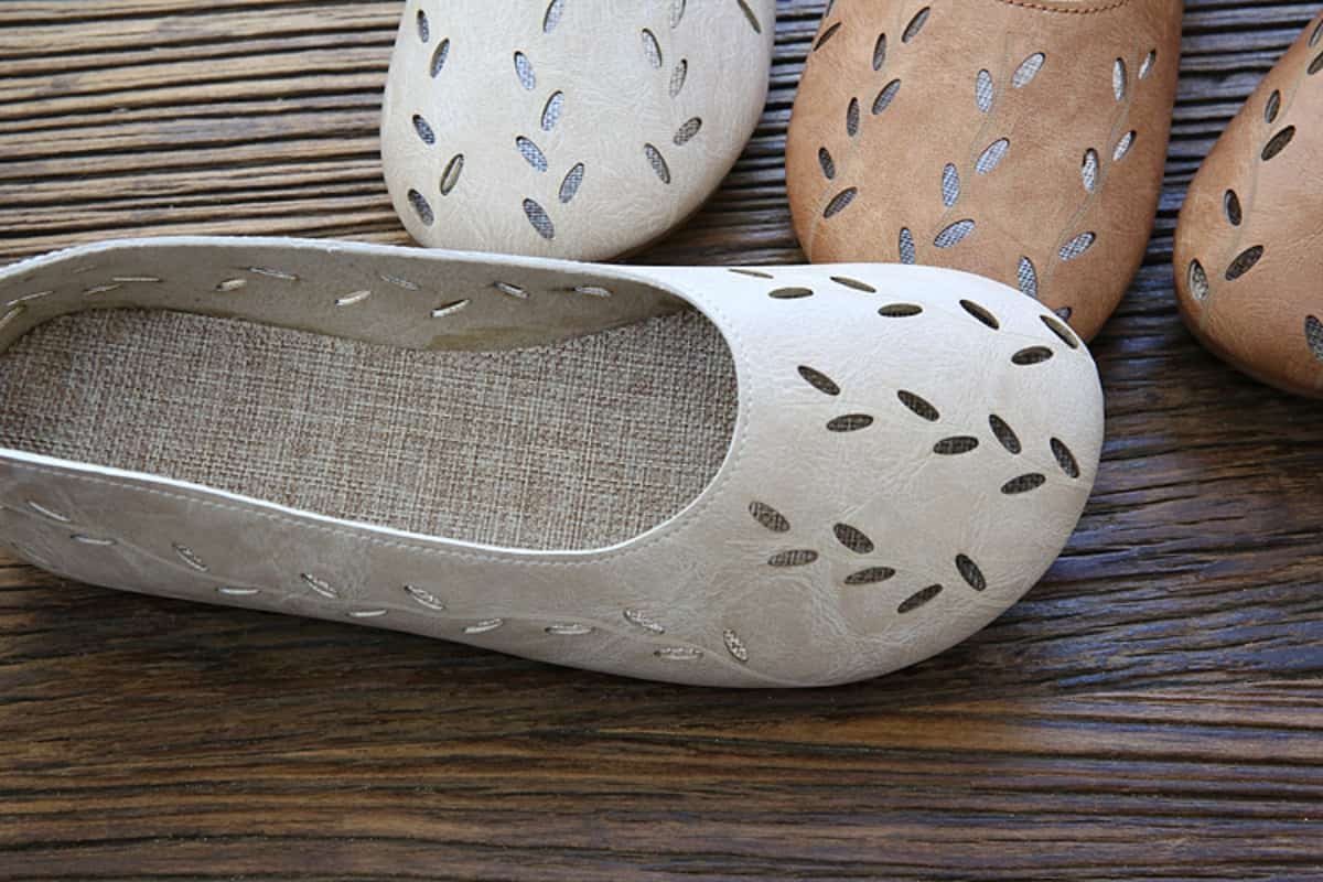 Hollow bag head flat shoes summer cotton and linen breathable and comfortable shallow mouth single shoes women