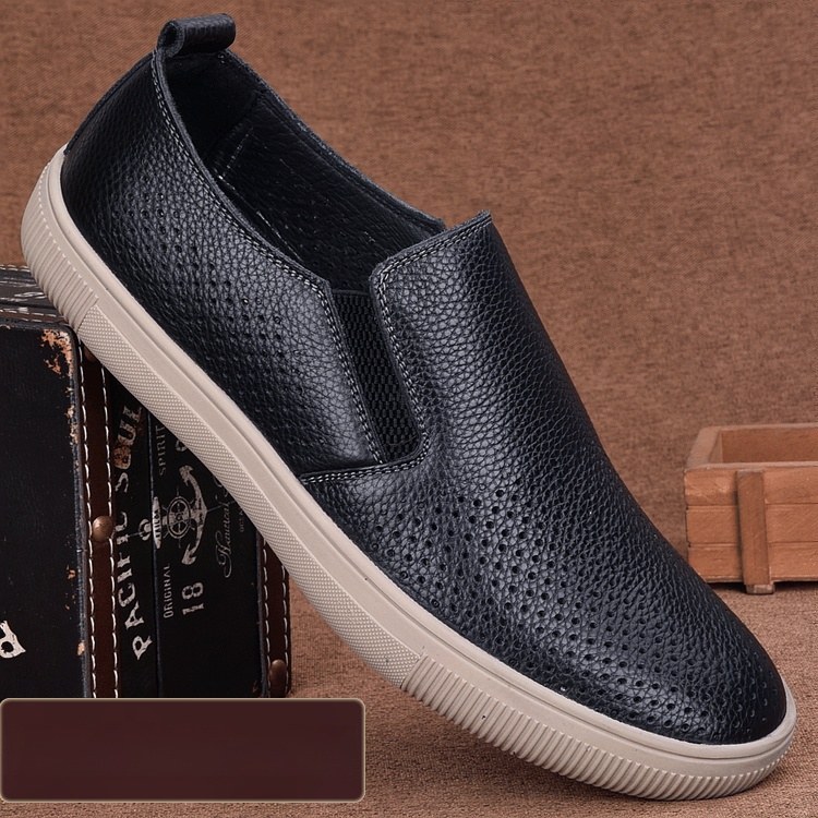Men's shoes European and American leather shoes men's genuine leather board shoes first layer cowhide soft sole breathable outdoor casual shoes