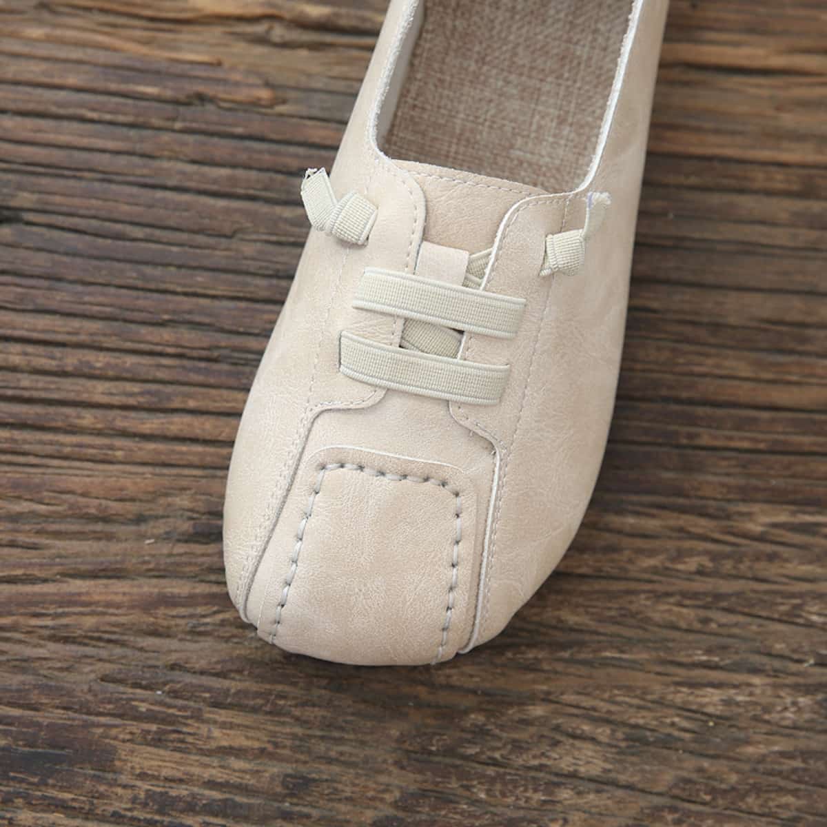 Round head shallow mouth flat shoes new cotton and linen comfortable foot single shoes women's spring and summer