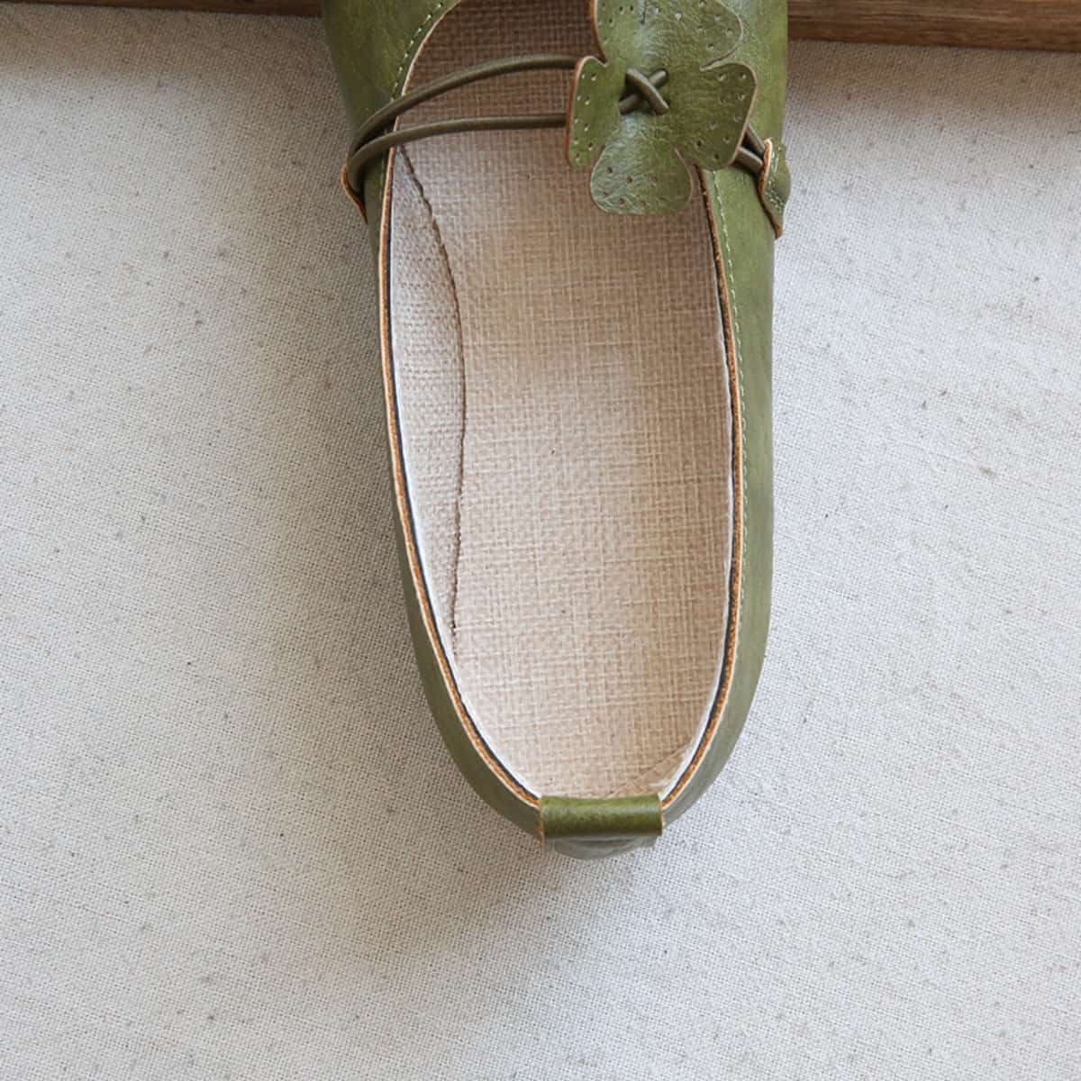 Petal bag head flat shoes cotton and linen handmade comfortable soft sole one foot shallow mouth single shoes