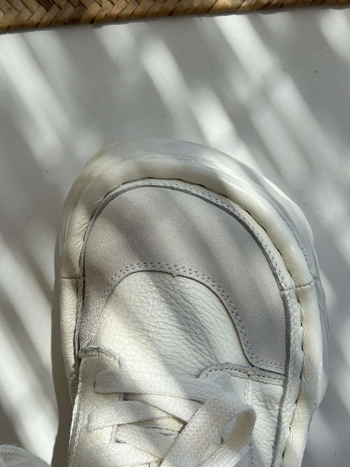 Leather round head lace-up thick-soled big-head shoes autumn muffin bottom little white shoes women