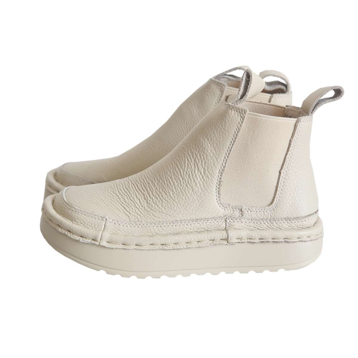 Leather round head platform big head shoes short boots cigarette boots women's autumn