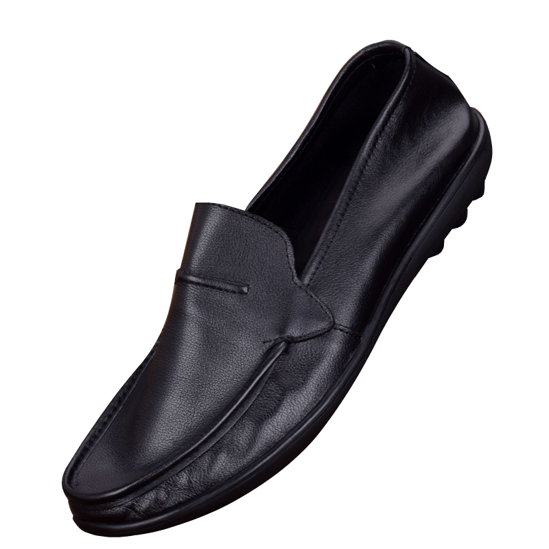 Soft leather breathable light lazy shoes men's leather single-layer cowhide casual leather shoes men's soft-soled one-pedal driving shoes men
