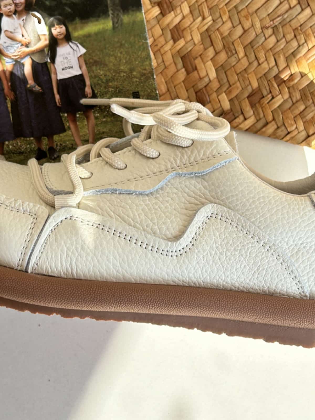 Leather round head lace-up little white shoes spring versatile student flat-soled German training shoes