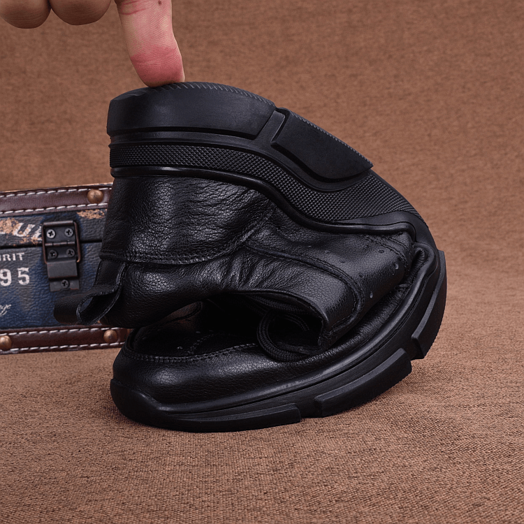 Summer leather hole shoes breathable soft-soled cowhide sneakers men's casual shoes hollow punched leather shoes