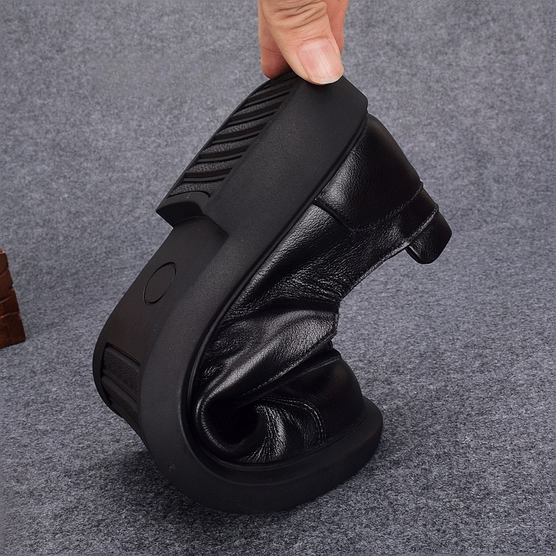 Men's casual leather shoes, genuine leather, first layer cowhide, youth business dress shoes, wide feet and breathable