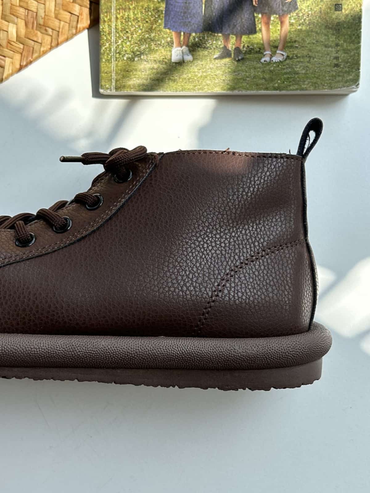 Round head lace-up flat boots New comfortable soft-soled low-heeled short boots