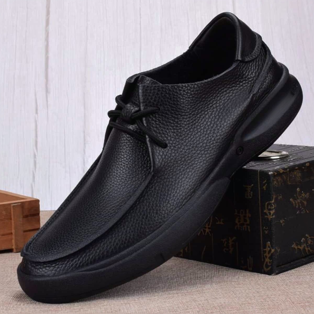 Single layer leather shoes breathable soft surface leather business casual leather shoes men's genuine leather first layer cowhide large size sof