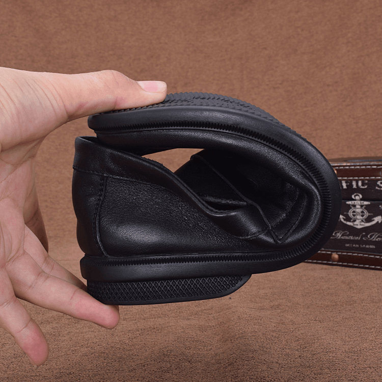 Autumn leather shoes men's business casual shoes leather breathable first layer cowhide men's shoes soft leather soft sole light lazy shoes