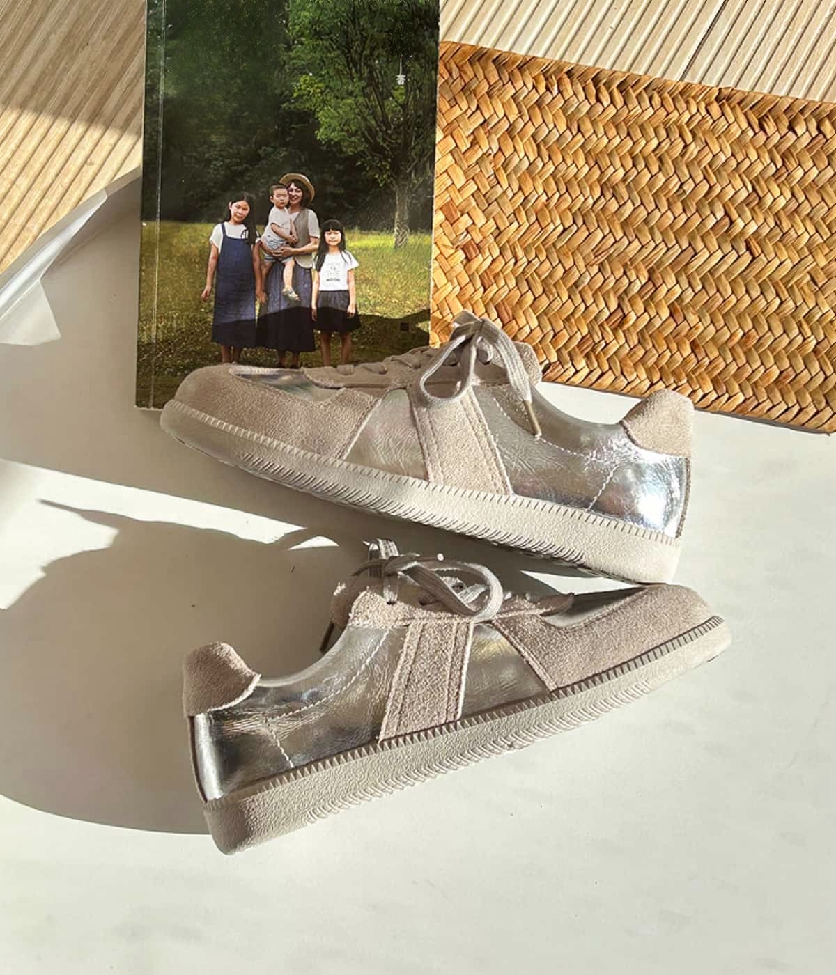 Forrest Gump shoes women's new leather round head lace-up breathable versatile lightweight sports shoes board shoes