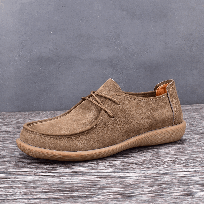 Men's new men's shoes leather casual shoes breathable soft sole versatile handmade leather shoes