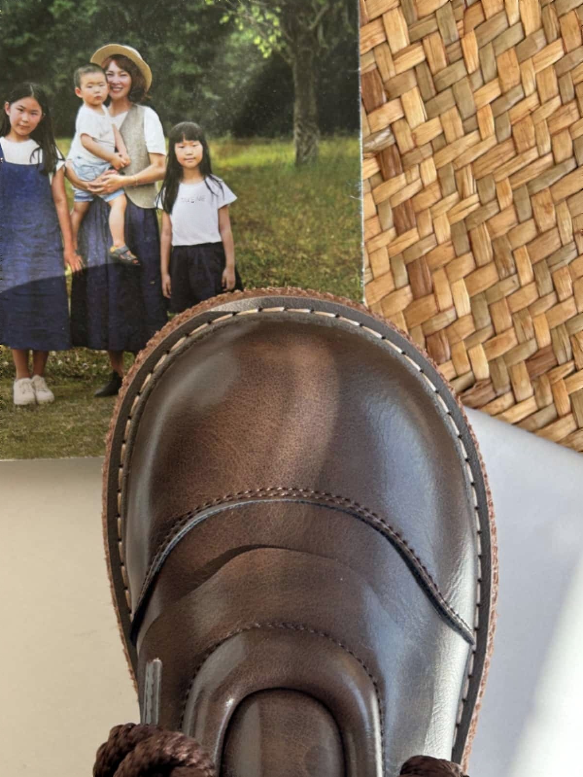 Round head lace-up platform big head shoes winter mid-heel small leather shoes short boots women