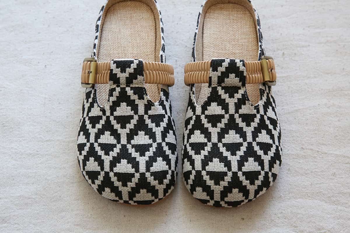 Cotton and linen bag head flats summer new handmade comfortable soft-soled plaid women's cool slippers